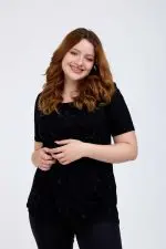 ⁦mila - טי וי קצר פרינט⁩ – תמונה ⁦2⁩