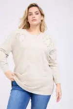 ⁦ALEXIA - טוניק סריג לבבות⁩ – תמונה ⁦3⁩
