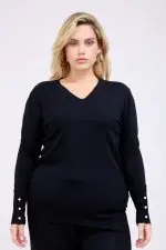 ⁦ELLE - סריג כפתרה בשרוול⁩ – תמונה ⁦2⁩