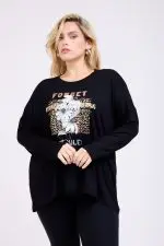 ⁦ANDREA - טופ סירה ארוך פר⁩ – תמונה ⁦2⁩
