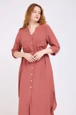 ⁦נעמי - שמלת בי כפתרה זהב⁩ – תמונה ⁦8⁩