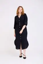 ⁦נעמי - שמלת בי כפתרה זהב⁩ – תמונה ⁦9⁩