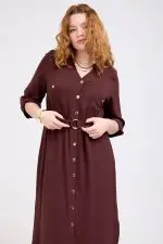 ⁦נעמי - שמלת בי כפתרה זהב⁩ – תמונה ⁦16⁩