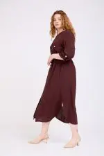⁦נעמי - שמלת בי כפתרה זהב⁩ – תמונה ⁦17⁩