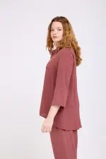 ⁦הודיה - חולצת אריג שינה פ⁩ – תמונה ⁦15⁩