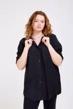 ⁦אלונה - טוניקת אריג אובר⁩ – תמונה ⁦11⁩