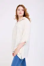 ⁦קלאודיה - חולצת אריג הגר⁩ – תמונה ⁦2⁩