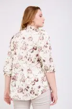 ⁦סתיו - חולצת אריג פרינט כ⁩ – תמונה ⁦15⁩