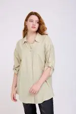 ⁦אלונה - טוניקת אריג אובר⁩ – תמונה ⁦6⁩