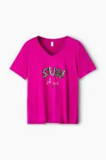 ⁦sun - טי קצר וי פרינט⁩ – תמונה ⁦2⁩