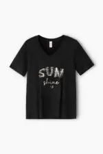 ⁦sun - טי קצר וי פרינט⁩ – תמונה ⁦4⁩