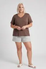 ⁦מרסל - חולצת וי בסיס קיץ⁩ – תמונה ⁦2⁩