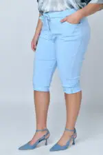 isabella - ברמודה כותנה ש כחול בהיר