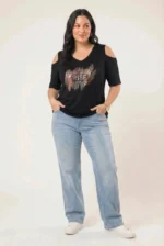 ⁦לורי - טופ לייקרה כתף פרי⁩ – תמונה ⁦14⁩