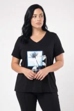 ⁦torry - טי קצר וי פרינט⁩ – תמונה ⁦8⁩