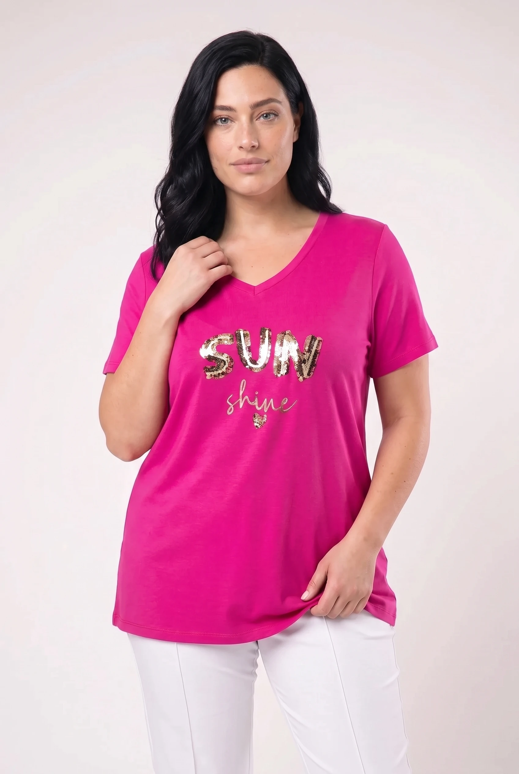 7015469126 sun - טי קצר וי פרינט – תמונה 1