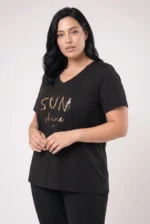 ⁦sun - טי קצר וי פרינט⁩ – תמונה ⁦11⁩