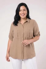 ⁦סילביה  - טוניקת אריג כיס⁩ – תמונה ⁦9⁩