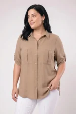 ⁦סילביה  - טוניקת אריג כיס⁩ – תמונה ⁦8⁩