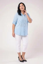 ⁦סילביה  - טוניקת אריג כיס⁩ – תמונה ⁦25⁩